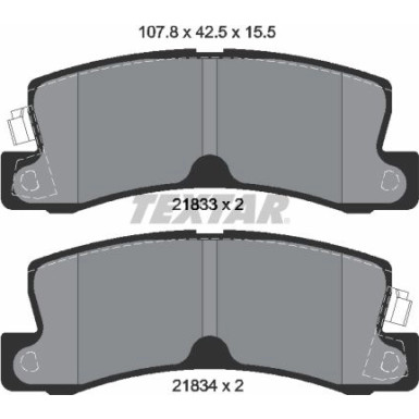 Bremsbelagsatz Toyota T. Avensis 97-01/Corolla E11 -01/Camry 01 | 2183301