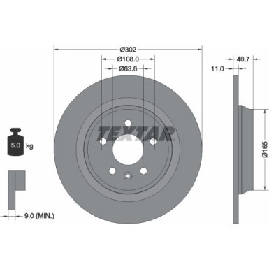 Bremsscheibe Volvo T. S60/S80/V60/V70/Xc70 07 | 92162903