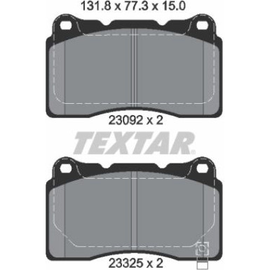 Bremsbelagsatz Subaru P. Impreza/Wrx 2.0-2.5 01 | 2309204