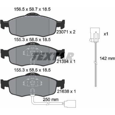 Bremsbelagsatz Ford P. Mondeo 93 | 2307104