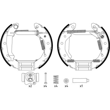 Satz Bremsbacken Chevrolet Matiz | 84054000