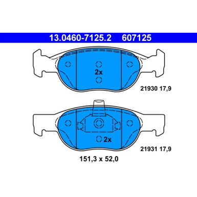 ATE Bremsbeläge | 13.0460-7125.2
