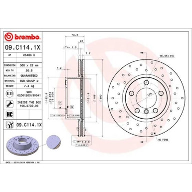 Bremsscheibe VA Xtra | BMW1, 3, 4 11 | 09.C114.1X