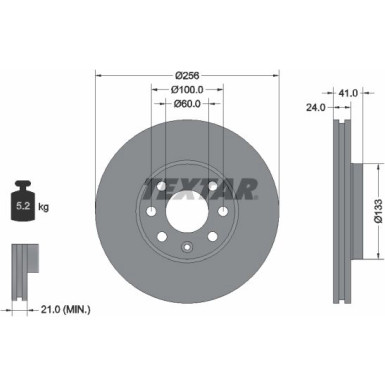 Bremsscheibe Opel P. Astra G | 92091803