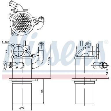 Kühler,Abgasrückführung | AUDI A4,A5,A6,Q5 07 | 989423