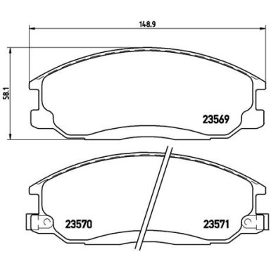 BREMBO Bremsklötze VA | HYUNDAI,SSANG YONG | P 30 013