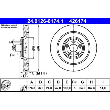 Bremsscheibe | 24.0126-0174.1