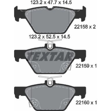 Bremsbelagsatz Subaru T. Legacy/Levorg/Outback 1,6-2,5 15 | 2215801