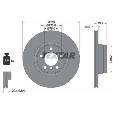 Bremsscheibe Bmw S. 2/3/4 2.0-3.0 11 | 92242005