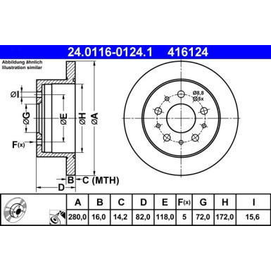 Bremsscheibe Fiat T.Ducato 02- 10/14 | 24.0116-0124.1