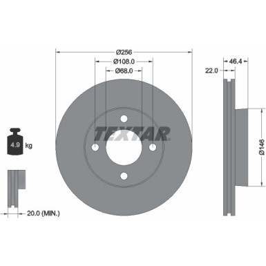 Bremsscheibe Vw P. A80 1.8 | 92026000