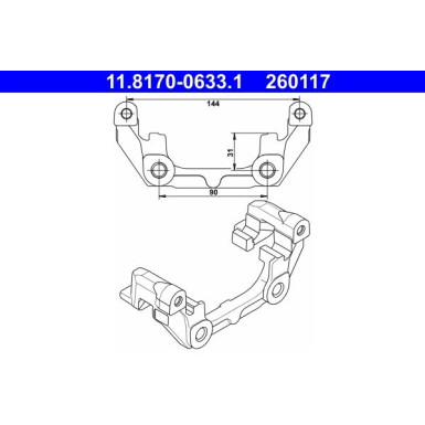 Halter, Bremssattel | 11.8170-0633.1