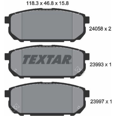 Bremsbelagsatz Kia T. Sorento 02 | 2405801