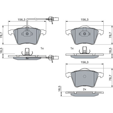 Bremsklötze | FORD Galaxy,SEAT,VW Sharan 95 | 0 986 424 780