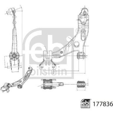 Querlenker VA li | FORD Connect,Tourneo 13 | 177836