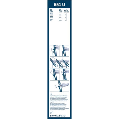 BOSCH | Wischerblatt 651U | TWIN-Standard | 3397011641