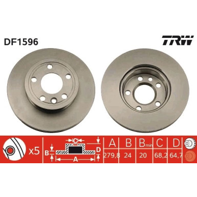 Bremsscheibe Vw P. T4 2.4-2 | DF1596