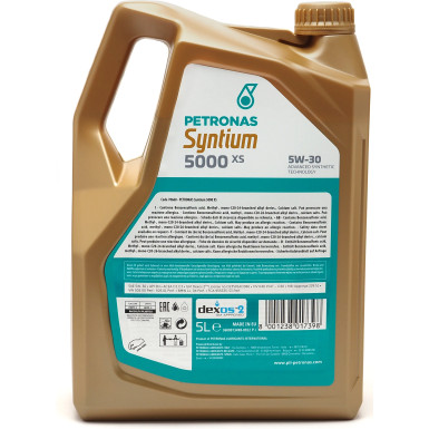 PETRONAS Syntium 5000 XS 5W-30 | 5 Liter | 70660M12EU