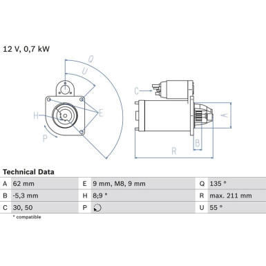 Starter | CITROEN,PEUGEOT | 0 986 017 930