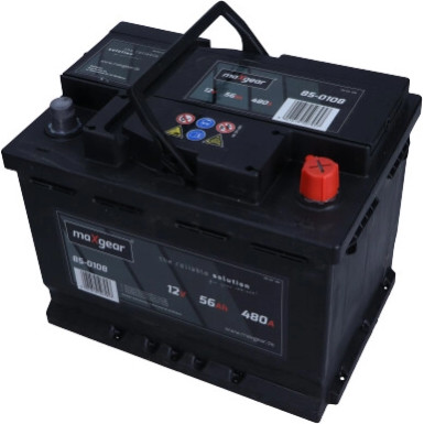 Maxgear Autobatterie 12V 56Ah/480A L- 242X175X190 L/Breite/Höhe | 556400048 D722