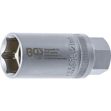 BGS Zündkerzen-Einsatz Sechskant | Antrieb Innenvierkant 12,5 mm (1/2"""") | SW 21 mm | 2403