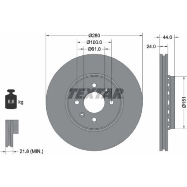 Bremsscheibe Renault P. Scenic 99-/03-/Megane 96-/03-/Dokker/Lodgy 12 | 92254603