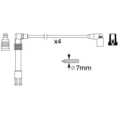 Zündleitungssatz | AUDI,SKODA | 0 986 356 305