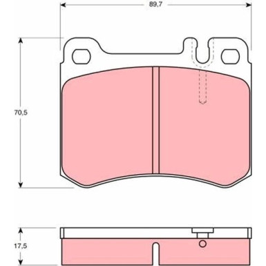 Bremsbelagsatz Db P. R107 300-500 | GDB929