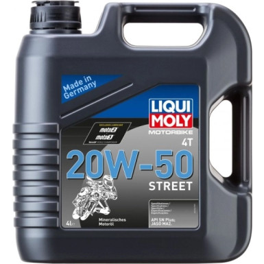 Liqui Moly Motorbike 4T 20W-50 Street 4 l | 1696 | 4L Kanister Kunststoff