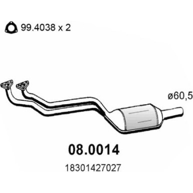 Katalysator | BMW 520i 523i 24V 95 | 08.0014