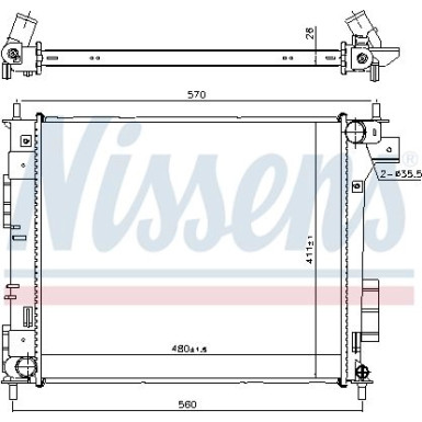 Wasserkühler PKW | Kia Soul 1.6 CRDi 13 | 666204