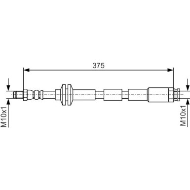 Bremsschlauch VA | FIAT Panda 12 | 1 987 481 B18