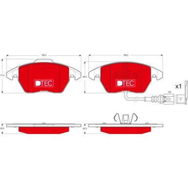 Bremsklötze VA DTEC | AUDI,SEAT,SKODA,VW | GDB1550DTE