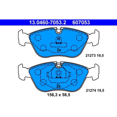 Bremsbelagsatz Volvo P. C70/V70/S70 2,0-2,5 97-05 | 13.0460-7053.2