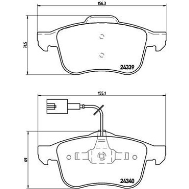 BREMBO Bremsklötze VA | ALFA 159, Brera, Spider 05-12 | P 23 103