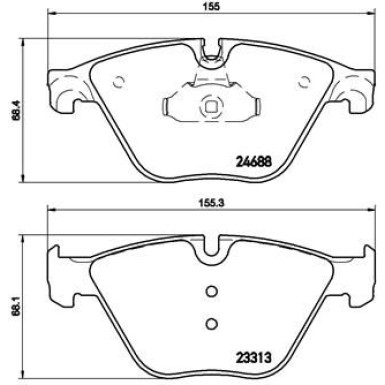 BREMBO Bremsklötze VA | BMW 5er,7er 10 | P 06 074