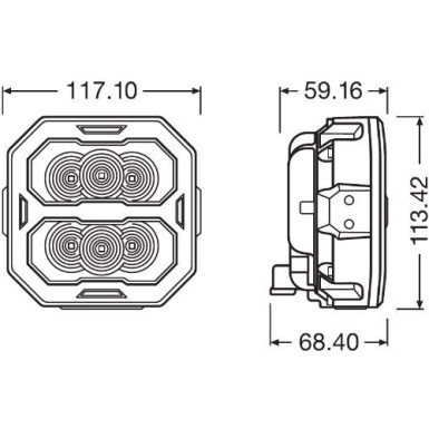 LEDriving Cube PX2500 Spot | Osram | Arbeitsscheinwerfer Pro | LEDPWL 110-SP