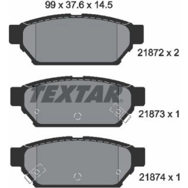 Bremsbelagsatz Mitsubishi T. Carisma 95-06 | 2187202