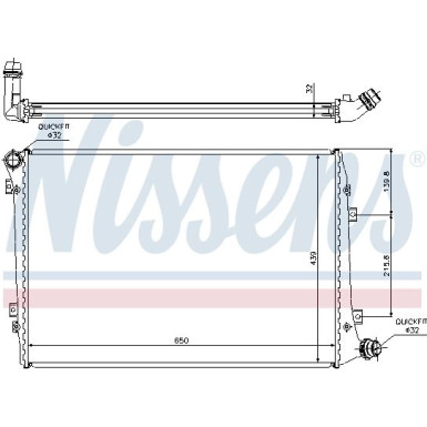 Wasserkühler PKW | VW Eos, Jetta III, Passat 05 | 65291A