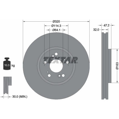 Bremsscheibe Honda P. Accord 08- Automatik | 92194900