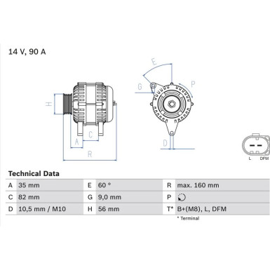 Lichtmaschine | AUDI,SKODA,VW | 0 986 044 300