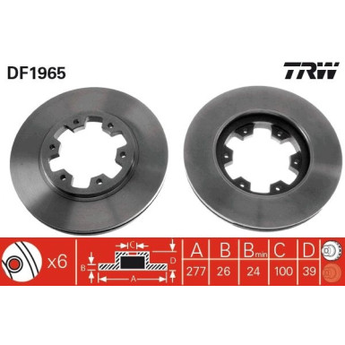 Bremsscheibe Nissan P. Terrano | DF1965