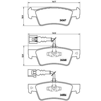 BREMBO Bremsklötze HA | VW Touareg 02-13 | P 85 068