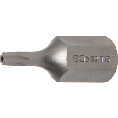 BGS Bit | Antrieb Außensechskant 10 mm (3/8"""") | T-Profil (für Torx) mit Bohrung T15 | 4615