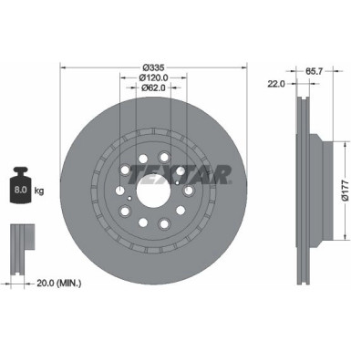 Bremsscheibe Lexus T. Ls 06- Le | 92224403