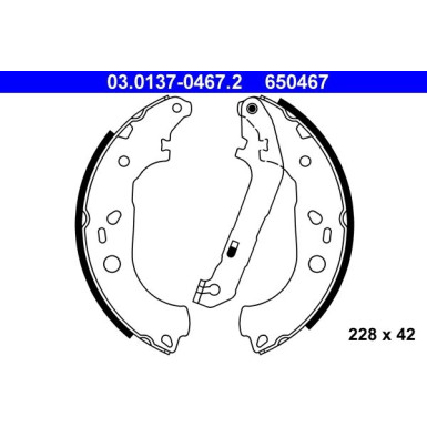 Bremsbackensatz | 03.0137-0467.2