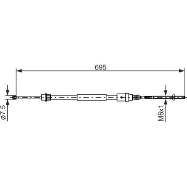 Handbremsseil li | PEUGEOT 406 95 | 1987477572