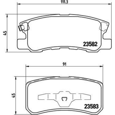 BREMBO Bremsklötze HA | CITROEN C-Crosser Peugeot 07 | P 54 031