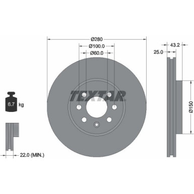 Bremsscheibe Opel P. Astra H | 92129303