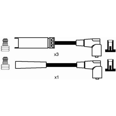 RC-DW301 NGK | Zündkabelsatz | CHEVROLET KALOS Stufenheck 05 | 8275